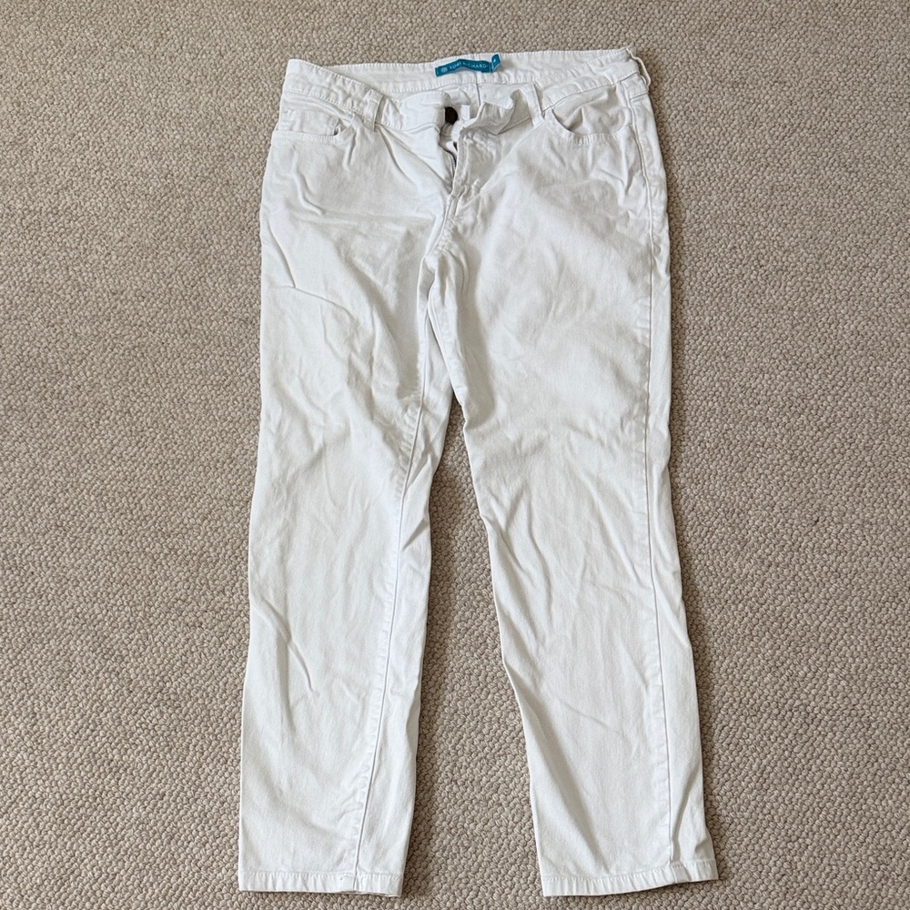 Tori Richard Women’s White Cotton (98%) with Spandex (2%)Pants